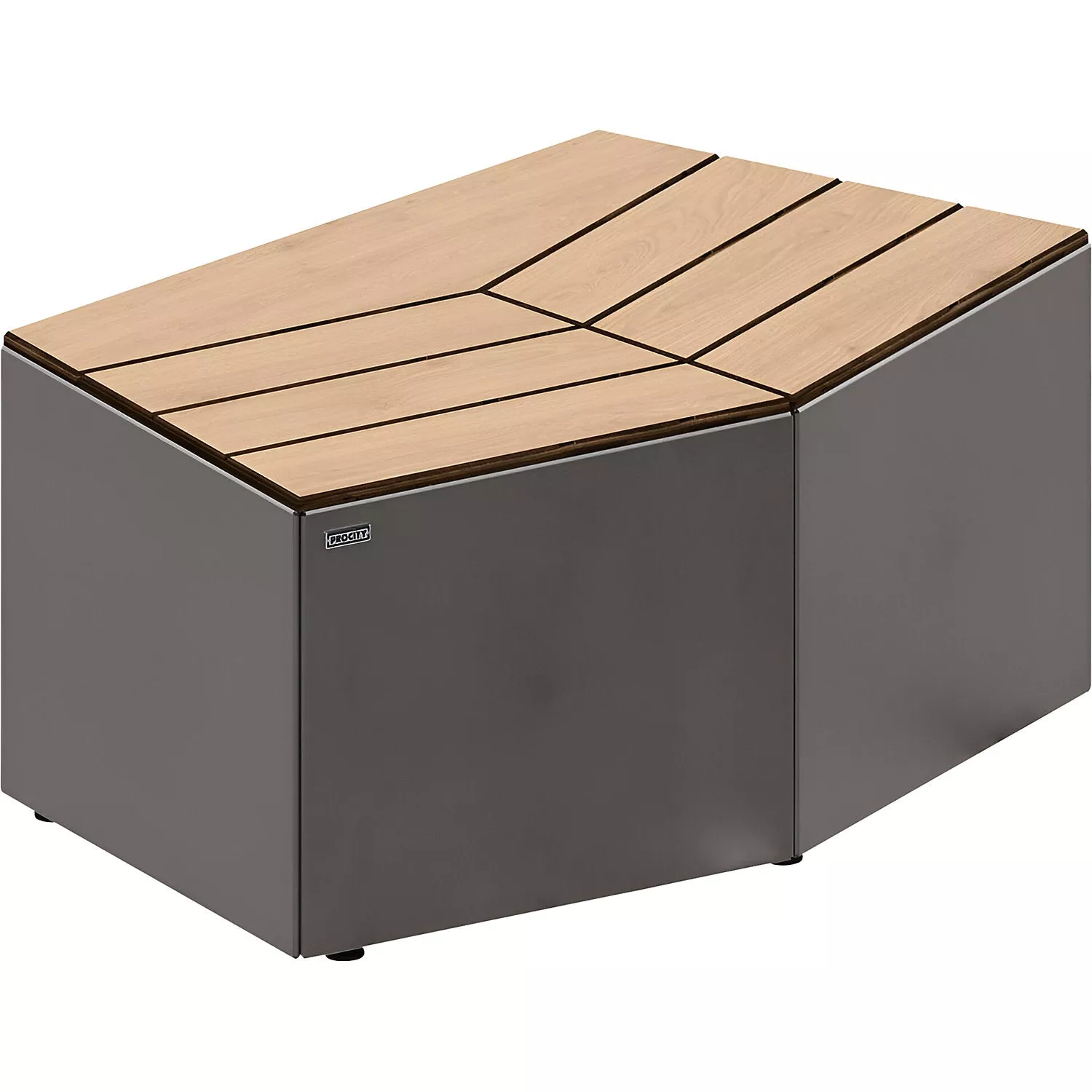 kairo-bench-seat-hxwxt-472-x-1067-x-667-mm-without-back-rest-light-oak-charcoal KAIRO bench seat, HxWxT 472 x 1067 x 667 mm, without back rest, light oak, charcoal.