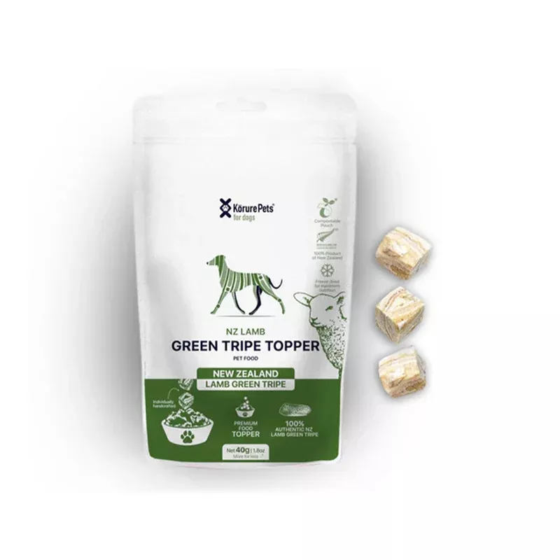 korure-pets-nz-lamb-green-tripe-dog-food-topper-40g KORURE PETS NZ Lamb Green Tripe Dog Food Topper 40g