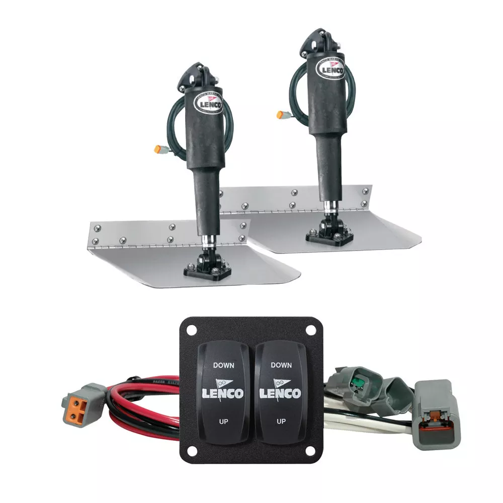 Lenco 9″ x 12″ Standard Trim Tab Kit w/Double Rocker Switch [15101-104]