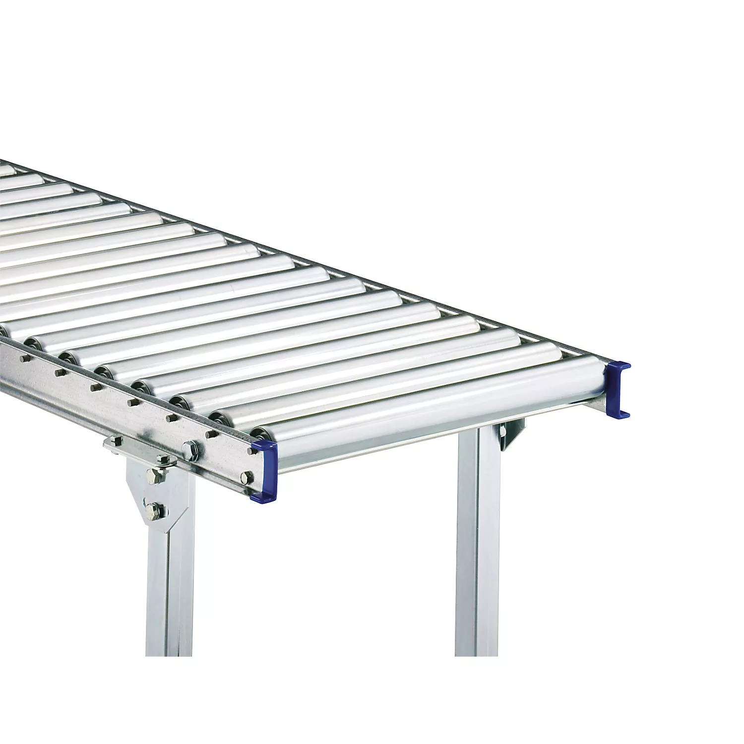 light-duty-roller-conveyor-steel-frame-with-zinc-plated-steel-rollers-track-widt Light duty roller conveyor, steel frame with zinc plated steel rollers, track width 300 mm, axle spacing 100 mm, length 1.5 m.