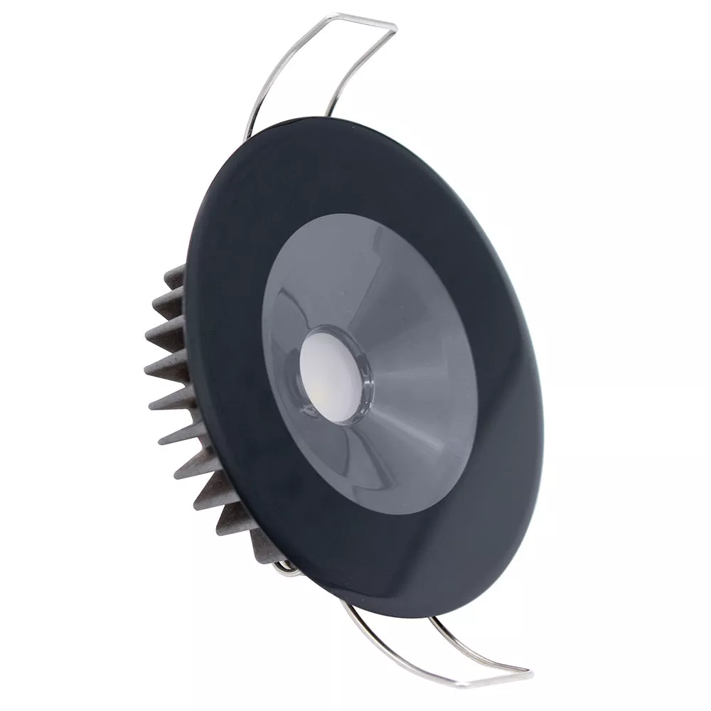 Lumitec Illusion Flush Mount LED Down Light – Warm White – Dimming – Black Housing [117159]