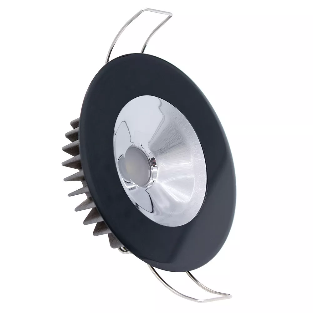 Lumitec Illusion Flush Mount LED Down Light – White – Non-Dimming – Black Housing – Chrome Reflector [117163]