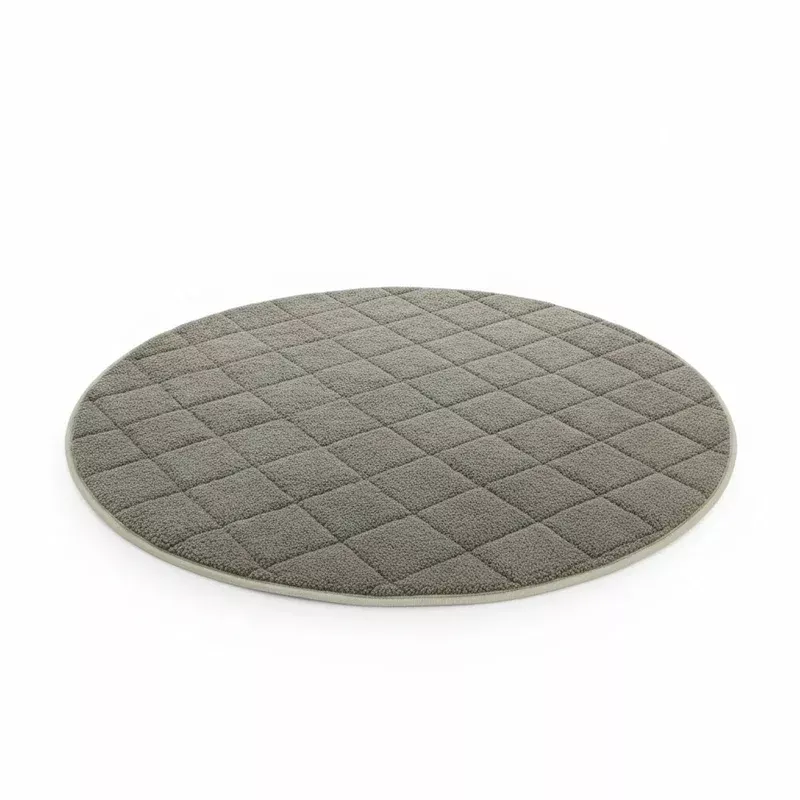 luxury-grey-teddy-fur-cave-bed-round-blanket-dog-mat Luxury Grey Teddy Fur Cave Bed Round Blanket – Dog Mat