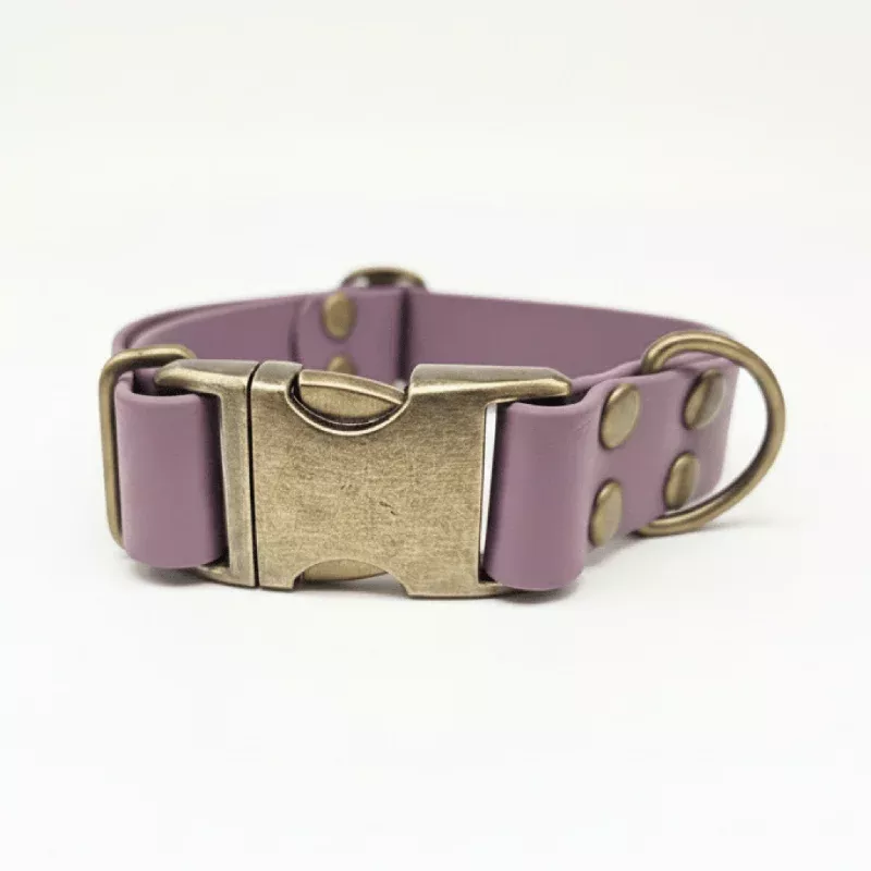 mauve-waterproof-biothane-metal-clasp-dog-collar Mauve Waterproof Biothane Metal Clasp Dog Collar