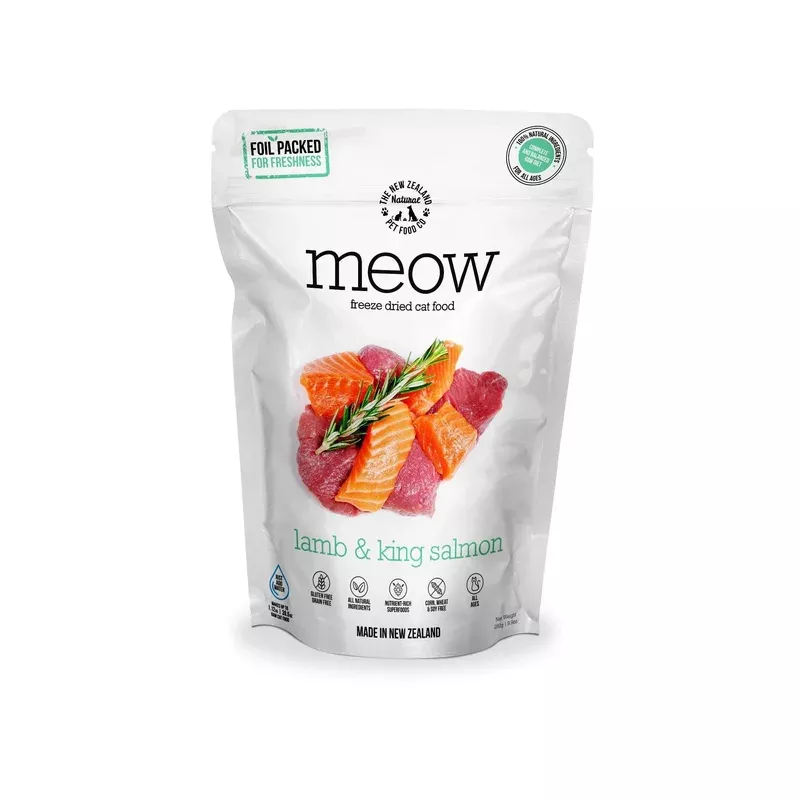 meow-freeze-dried-cat-food-lamb-king-salmon-50g Meow Freeze Dried Cat Food Lamb & King Salmon 50g