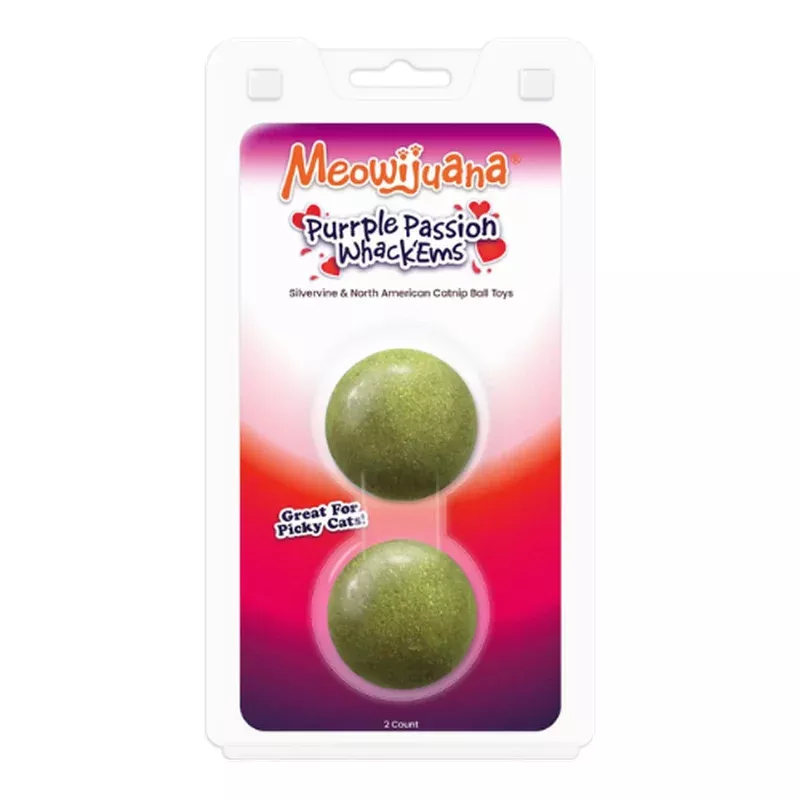 meowijuana-purrple-passion-compressed-catnip-ball-refill-2ct Meowijuana Purrple Passion Compressed Catnip Ball Refill 2ct