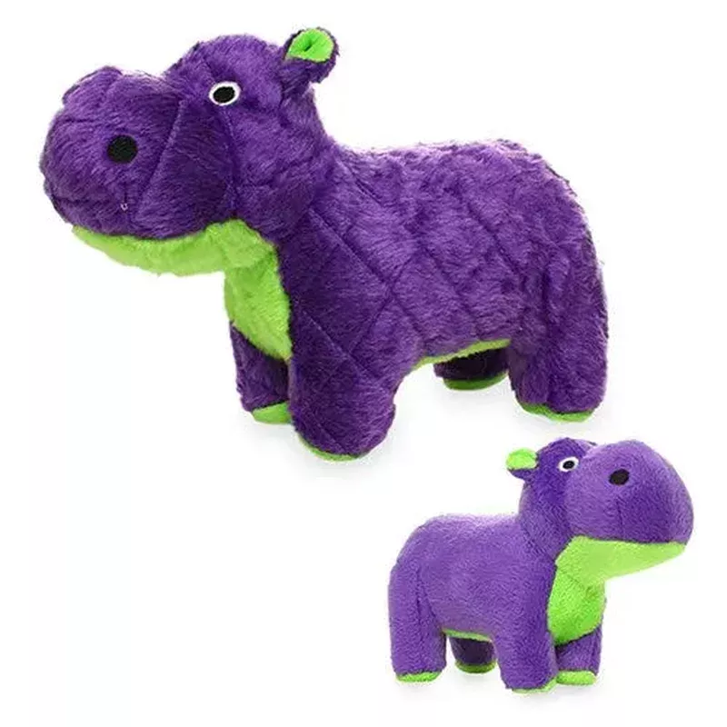 Mighty Safari Hippo Plush Dog Toy