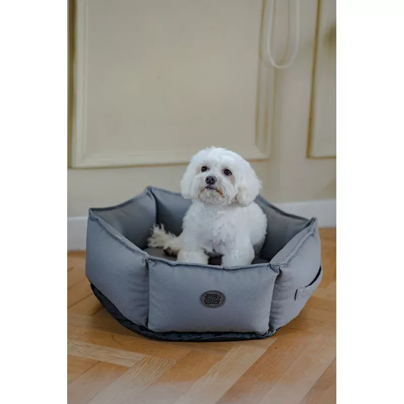 monza-faux-leather-hexagon-dog-pet-bed Monza Faux Leather Hexagon Dog Pet Bed