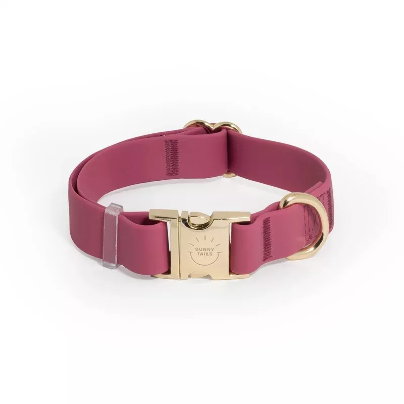 mulberry-burgundy-waterproof-dog-collar Mulberry Burgundy Waterproof Dog Collar