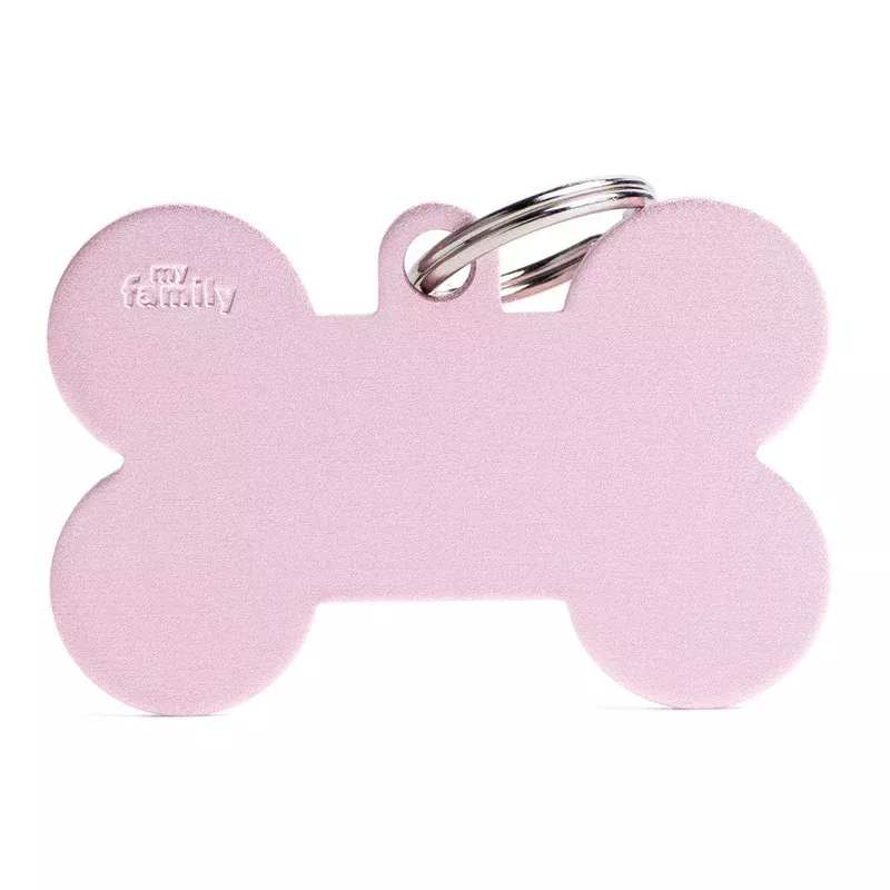 myfamily-id-tag-basic-collection-bone-xl-pink-in-aluminium MyFamily ID Tag Basic Collection Bone XL Pink in Aluminium