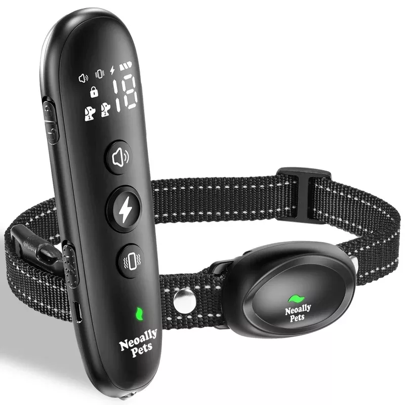 NeoAlly Remote Dog Training Collar for 8-150lbs Dogs | Rechargeable Waterproof 3 Training Modes Security Lock LED Anti-Lost Lights