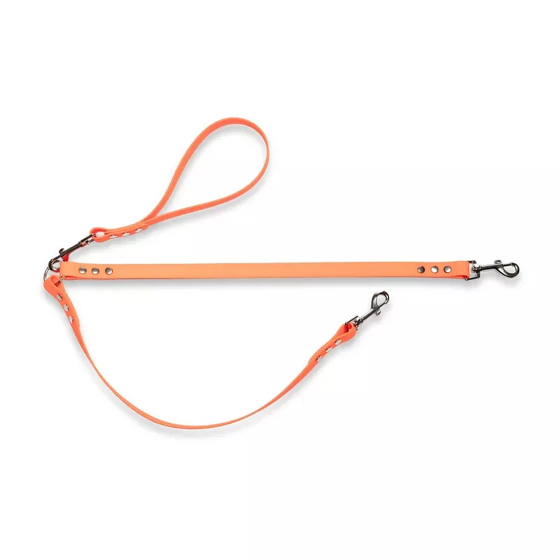 neon-orange-waterproof-biothane-dog-split-lead Neon Orange Waterproof / Biothane Dog Split Lead