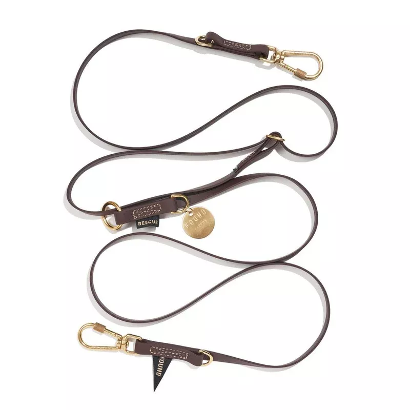 New! Water Resistant Adjustable 7ft Leash Brown | Found My Animal