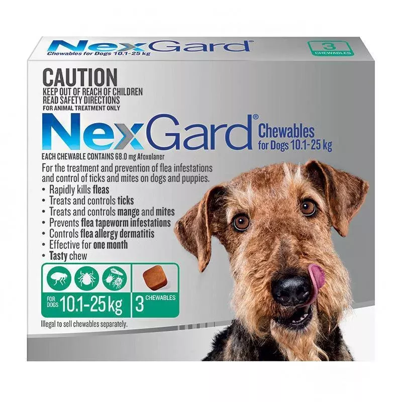 nexgard-dog-10-1-25kg-green-3-pack Nexgard Dog 10.1-25kg Green 3 Pack