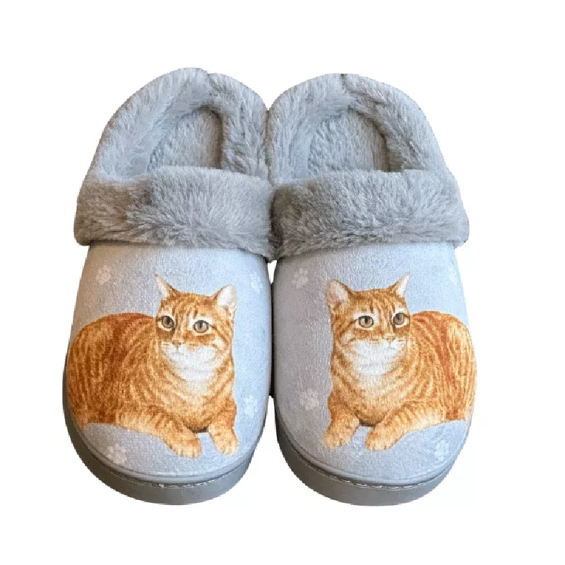 Orange Cat Slippers L/XL