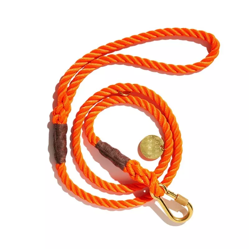 orange-rope-dog-leash-standard Orange Rope Dog Leash Standard