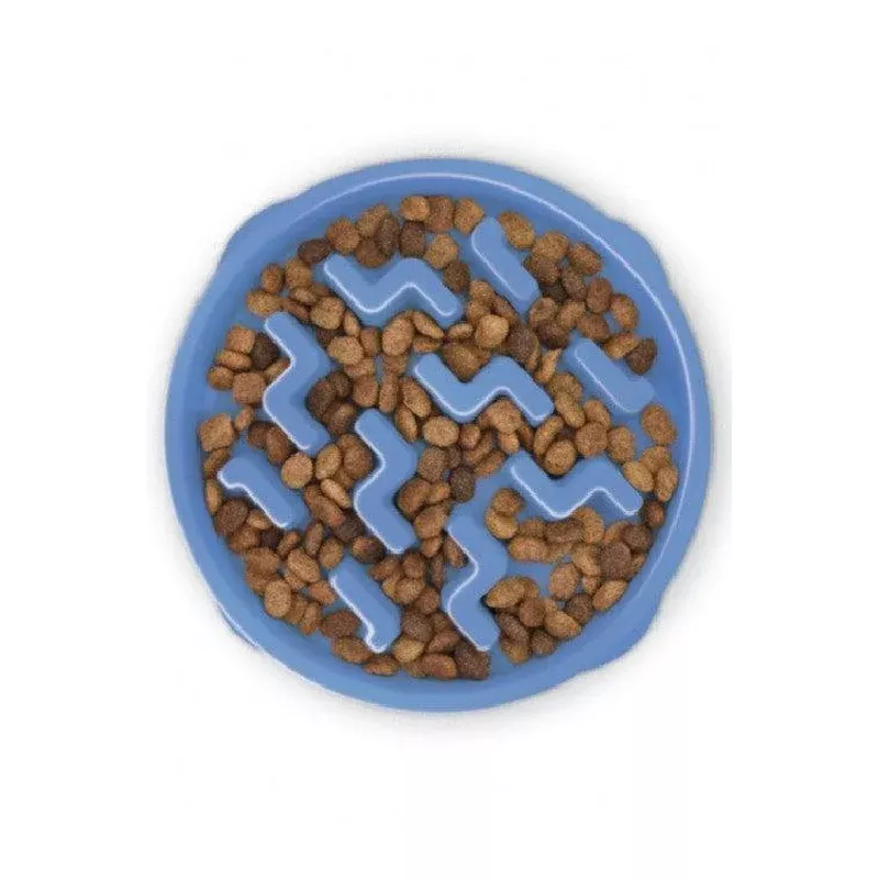 Outward Hound Fun Feeder Notch Blue Dog Bowl