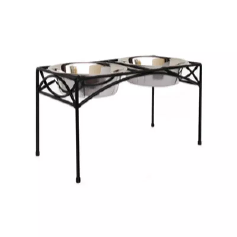 Pets Stop Regal Double Diner Feeder Black