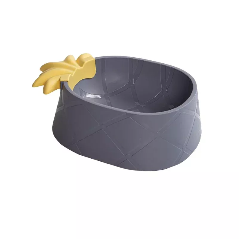 pineapple-pet-food-bowl-grey Pineapple Pet Food Bowl-Grey