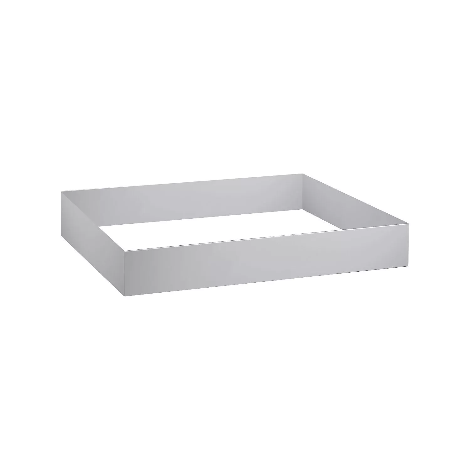 Plinth, height 100 mm, WxD 1100 x 750 mm, light grey.