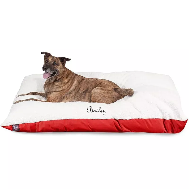 poly-cotton-sherpa-pillow-dog-bed-personalized Poly/Cotton Sherpa Pillow Dog Bed – Personalized