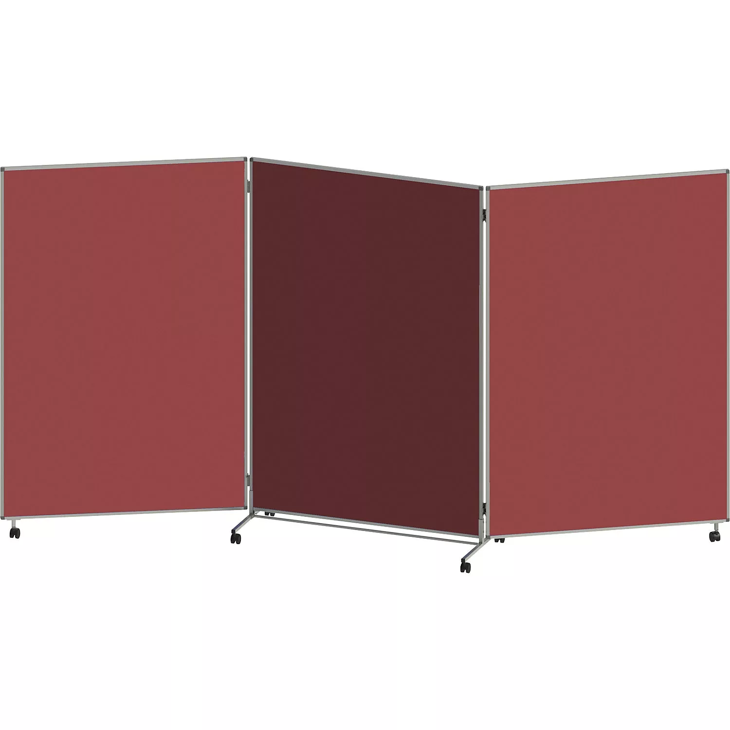 presentation-board-folding-mobile-hxwxd-1905-x-3640-x-500-mm-red-brown Presentation board, folding and mobile, HxWxD 1905 x 3640 x 500 mm, red brown.