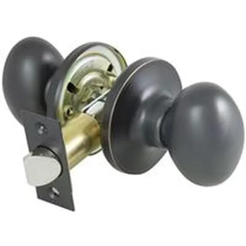 prosource-passage-knob-metal-aged-bronze-2-3-8-in-backset-1-3-4-to-1-3-8-in-thic ProSource Passage Knob Metal Aged Bronze 2-3/8 in Backset 1-3/4 to 1-3/8 in Thick Do (TYLX730V-PS)