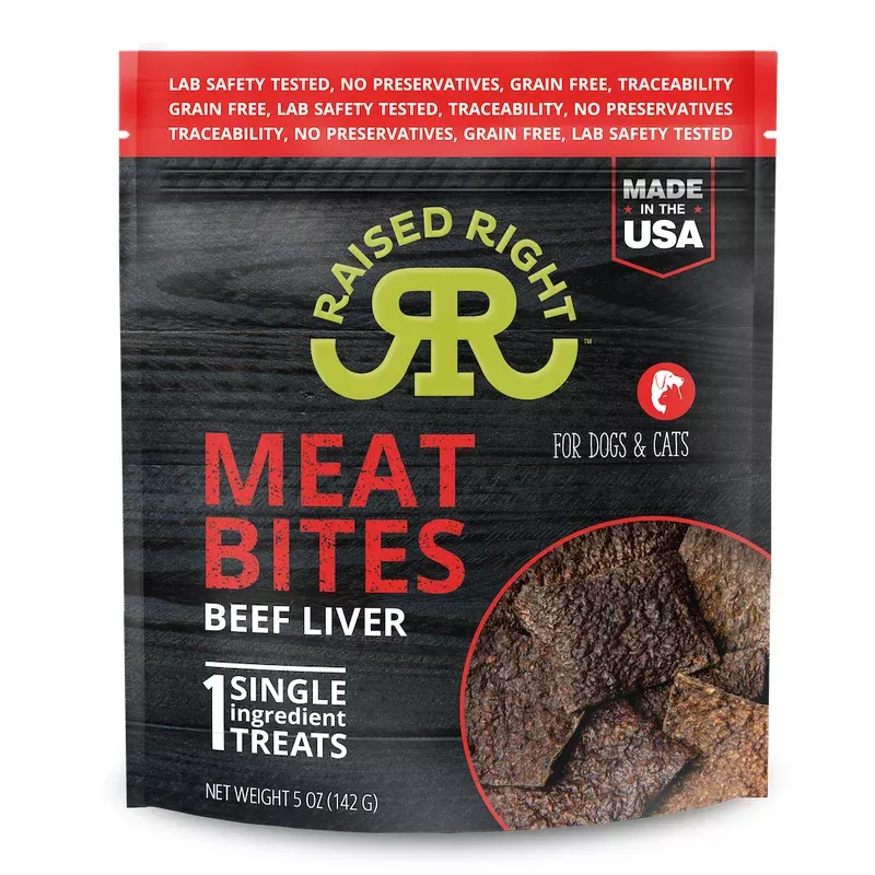 raised-right-beef-meat-bites-dog-treat-5oz Raised Right Beef Meat Bites Dog Treat 5oz