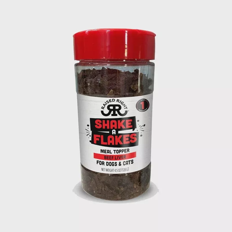 raised-right-shake-flakes-beef-liver-meal-topper-4-5oz Raised Right Shake -A- Flakes Beef Liver Meal Topper 4.5oz