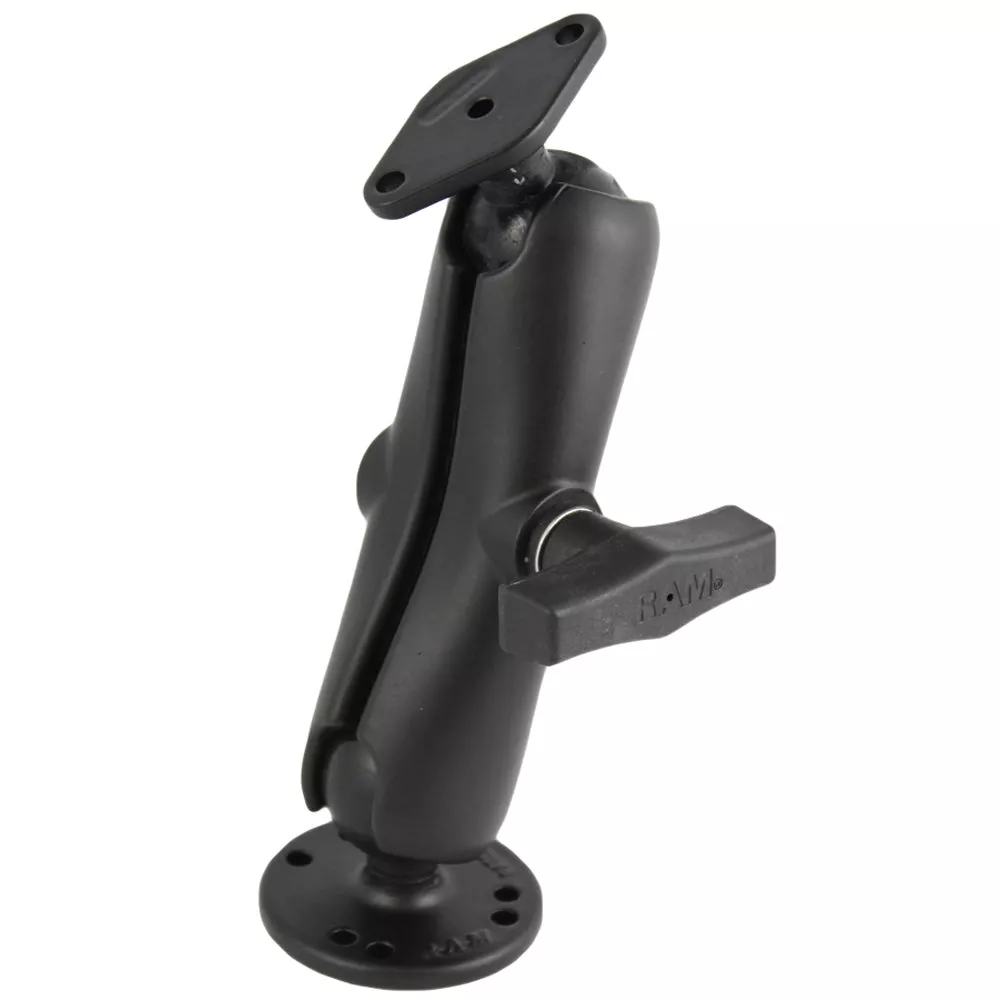 RAM Mount 1.5″ Diameter Ball Flat Surface Mount w/2.5″ Round Base & Diamond Base [RAM-138U]