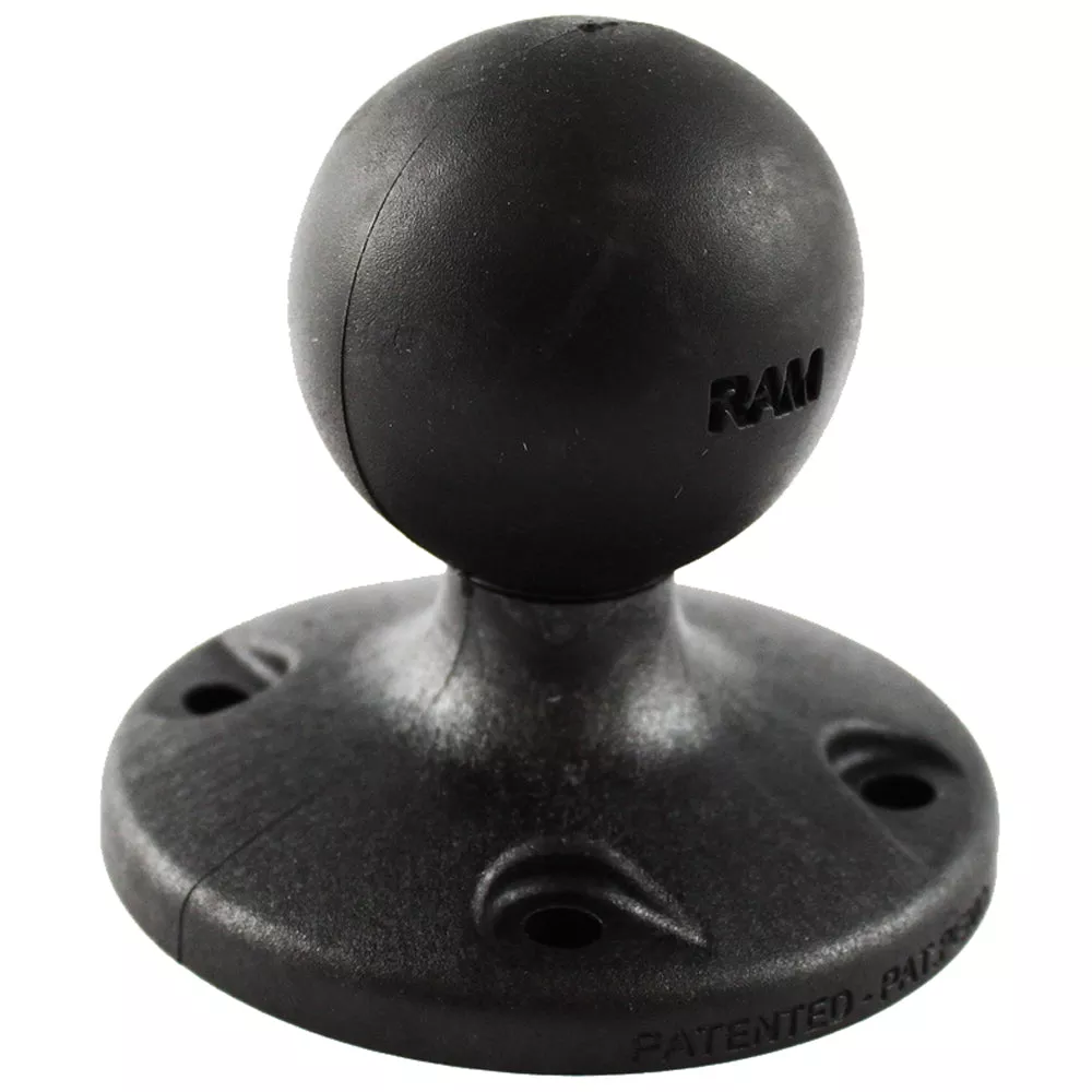 RAM Mount 2.5″ Composite Round Base w/AMPS Hole Pattern & 1.5″ Ball [RAP-202U]