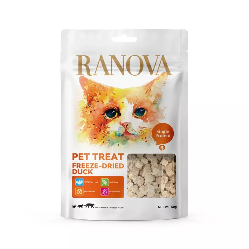 ranova-duck-freeze-dried-cat-treats-50g RANOVA Duck Freeze Dried Cat Treats 50g