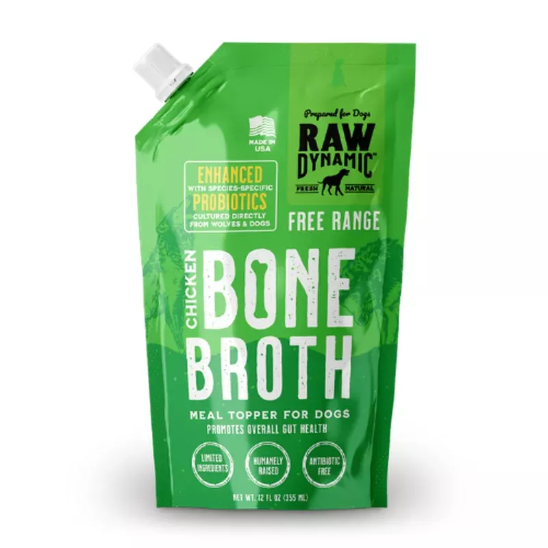 Raw Dynamic Frozen Chicken Bone Broth with Probiotics 12 oz