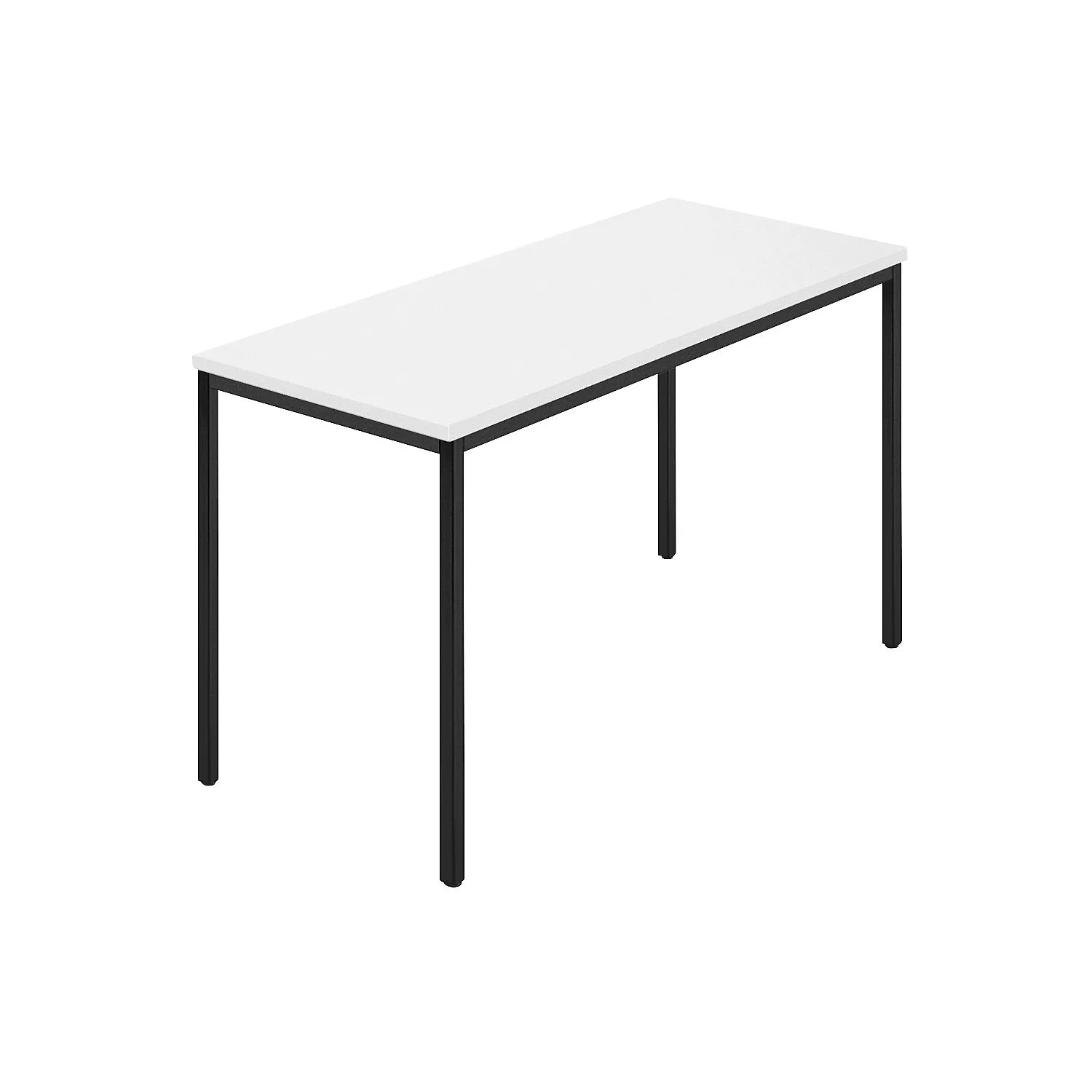rectangular-table-coated-rectangular-tubing-wxd-1200-x-600-mm-white-anthracite Rectangular table, coated rectangular tubing, WxD 1200 x 600 mm, white / anthracite.