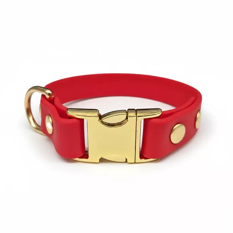 red-small-breed-waterproof-biothane-dog-collar-21cm-to-28cm-neck Red Small Breed Waterproof Biothane Dog Collar 21cm to 28cm Neck
