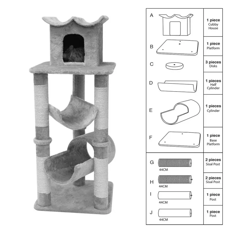 replacement-parts-cat-tree-47 Replacement Parts for Cat Tree 47″