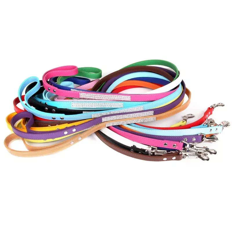 rhinestone-leather-dog-leash-elegant-durable-walking-lead Rhinestone Leather Dog Leash Elegant & Durable Walking Lead