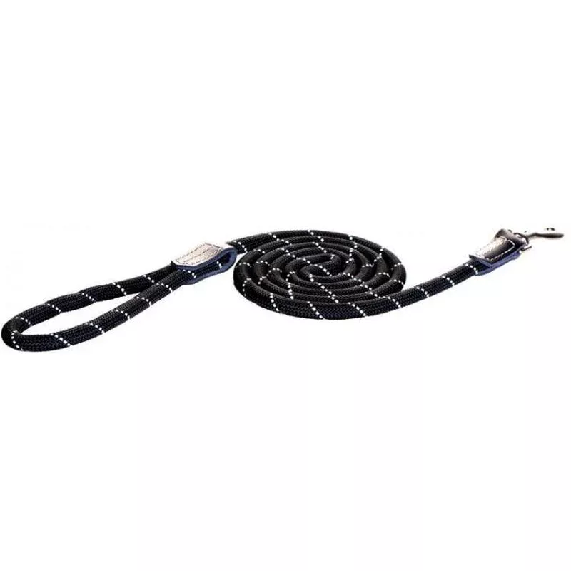 rogz-classic-large-rope-dog-lead-black Rogz Classic Large Rope Dog Lead Black