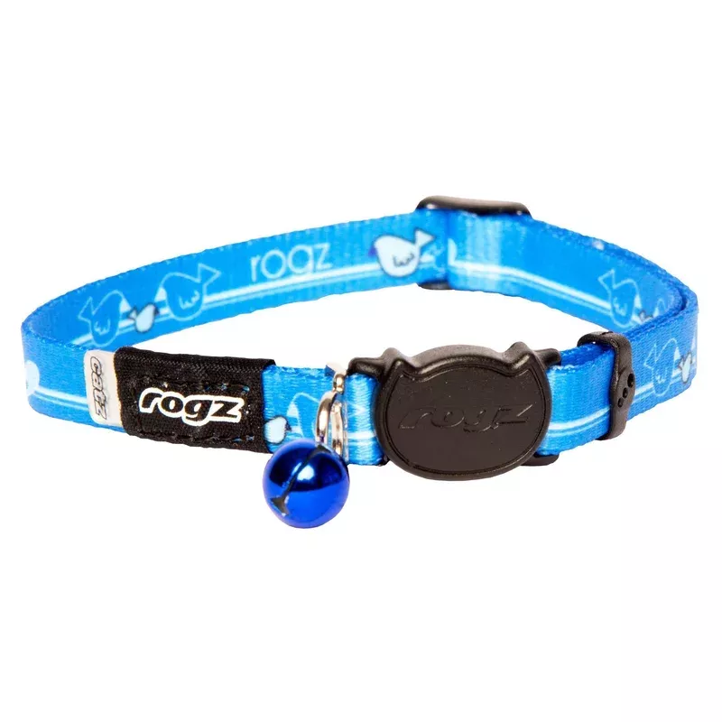 rogz-kiddycat-safeloc-small-cat-collar-royal-birds Rogz KiddyCat Safeloc Small Cat Collar Royal Birds
