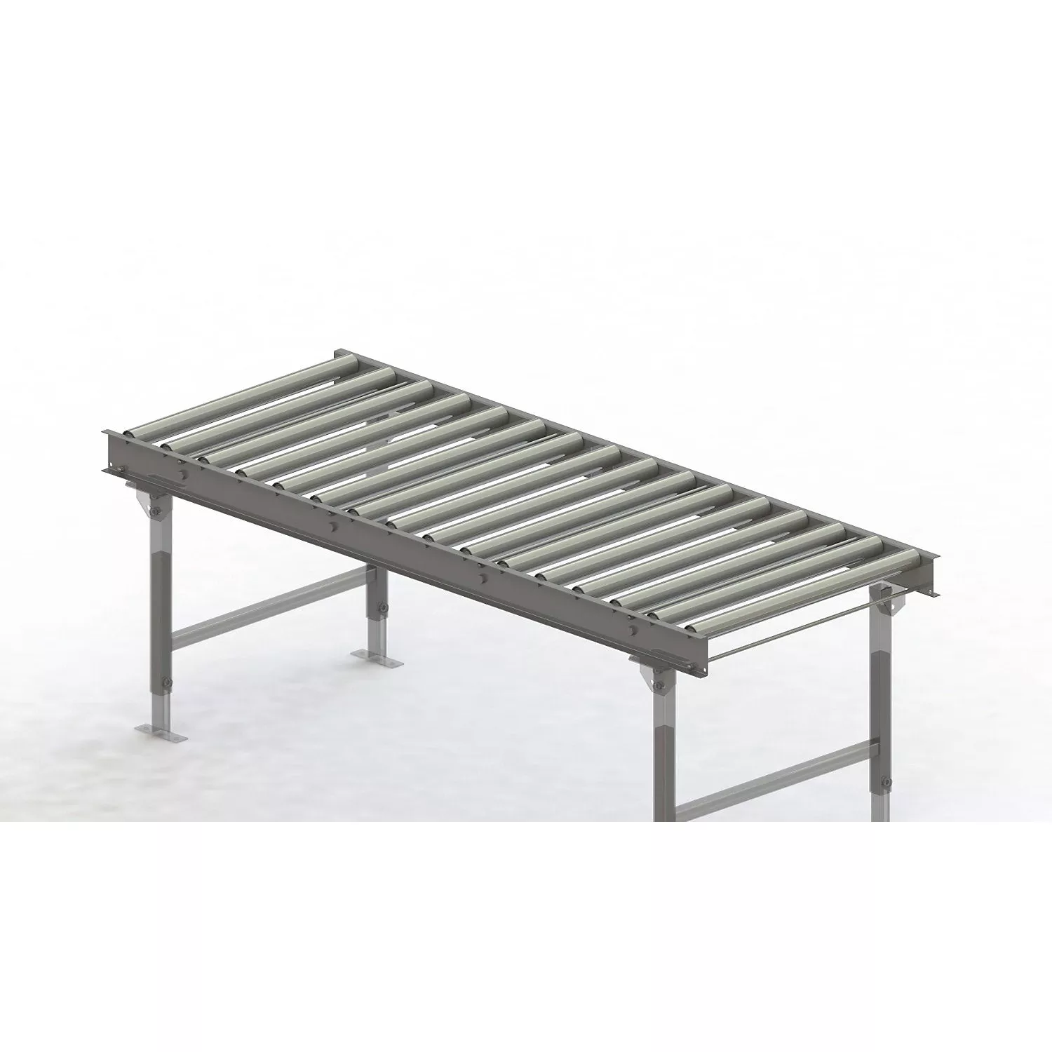 roller-conveyor-steel-frame-with-zinc-plated-steel-rollers-track-width-750-mm-di Roller conveyor, steel frame with zinc plated steel rollers, track width 750 mm, distance between axles 200 mm, length 1 m.