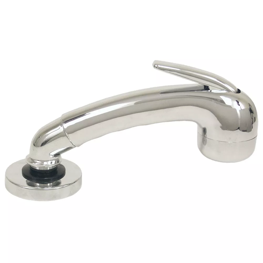 Scandvik Chrome Euro Sprayer w/6′ Black Nylon Hose [14041]