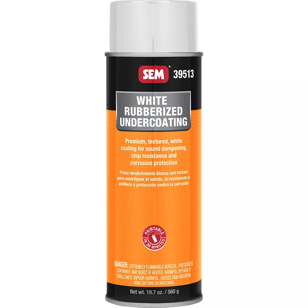 SEM Rubberized Undercoating – 24oz Aerosol Can – White [39513]