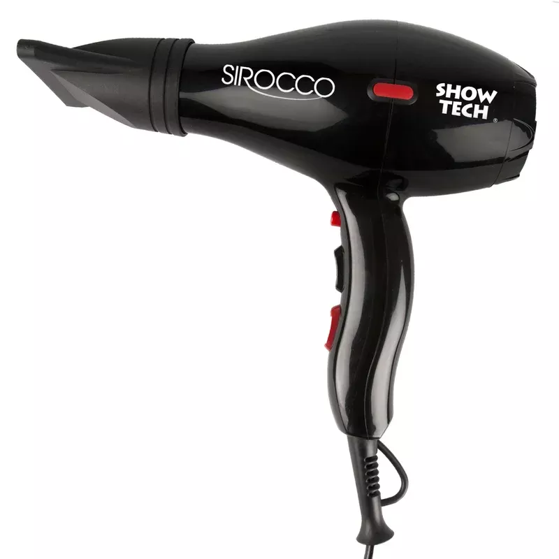 show-tech-sirocco-hand-dryer-1200w-compact-handheld-dryer-black Show Tech Sirocco Hand Dryer 1200W – compact handheld dryer black