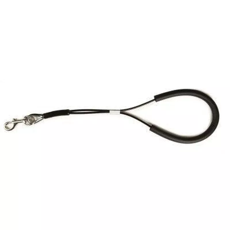 show-tech-strong-steel-grooming-leash-in-braid-length-diameter-5mm Show Tech strong steel grooming leash in a braid length diameter 5mm