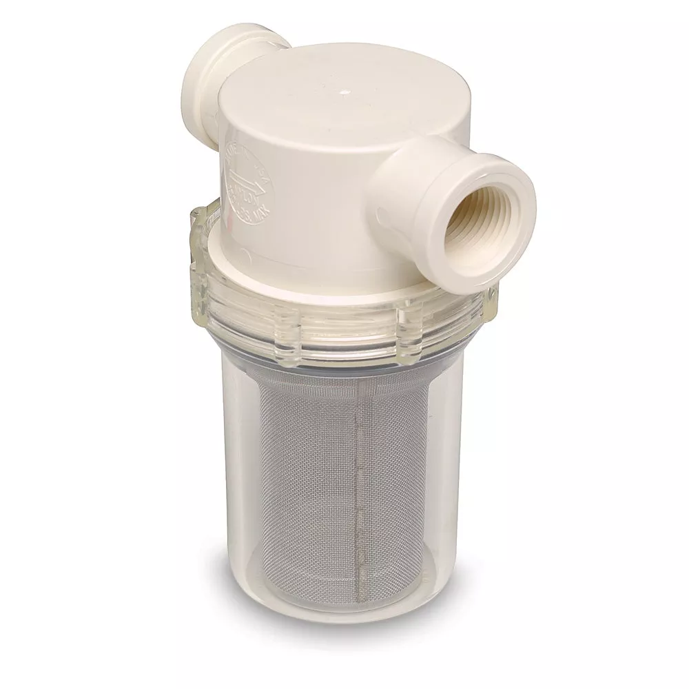Shurflo by Pentair 1/2″ Raw Water Strainer w/BracketFittings – 50 Mesh Screen [253-121-01]