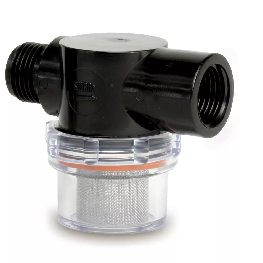 Shurflo by Pentair Twist-On Water Strainer – 1/2″ Pipe Inlet – Clear Bowl [255-313]