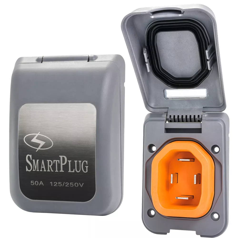 SmartPlug 50 AMP Male Non-Metallic Inlet Cover – Grey [BM50PG]