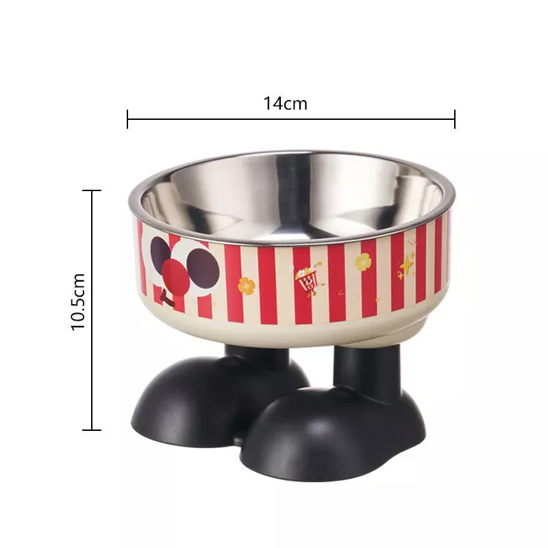 striped-elevated-stainless-steel-pet-bowl Striped Elevated Stainless Steel Pet Bowl
