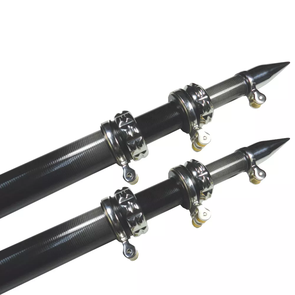 TACO 16′ Carbon Fiber Outrigger Poles – Pair – Black [OT-3160CF]