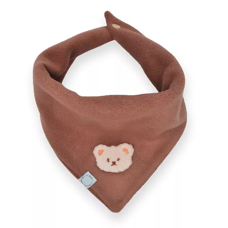 Teddy Fleece Brown Dog Bandana